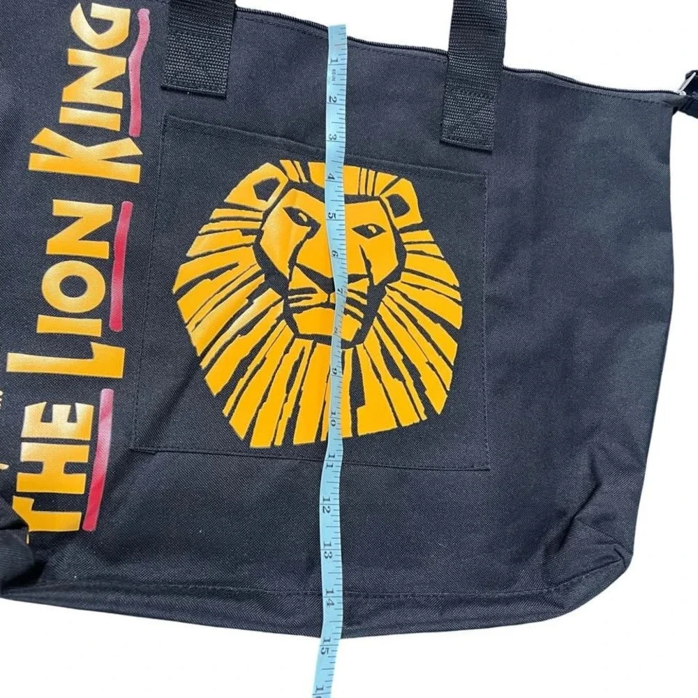 NEW‎ The Lion King Broadway Musical Black Zipper Tote Bag Approx 15